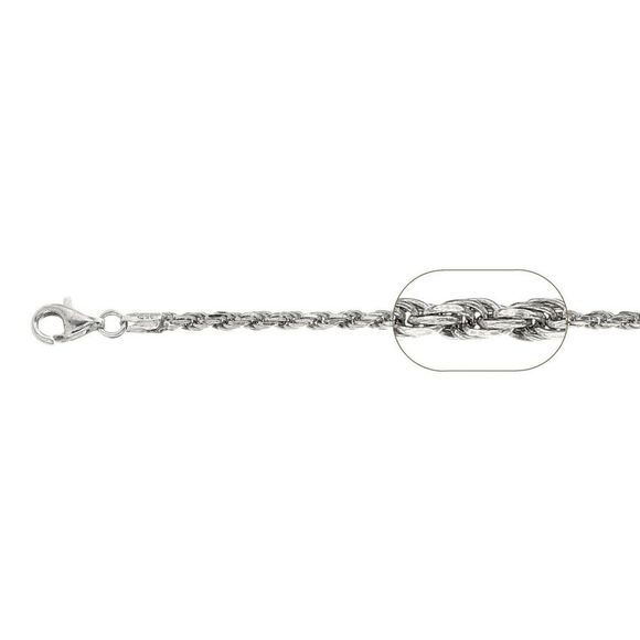 6MM Rope Chain .925 Solid Sterling Silver 26"